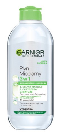 GARNIER Skin Naturals Płyn micelarny do cery normalnej i mieszanej 3w1 400ml