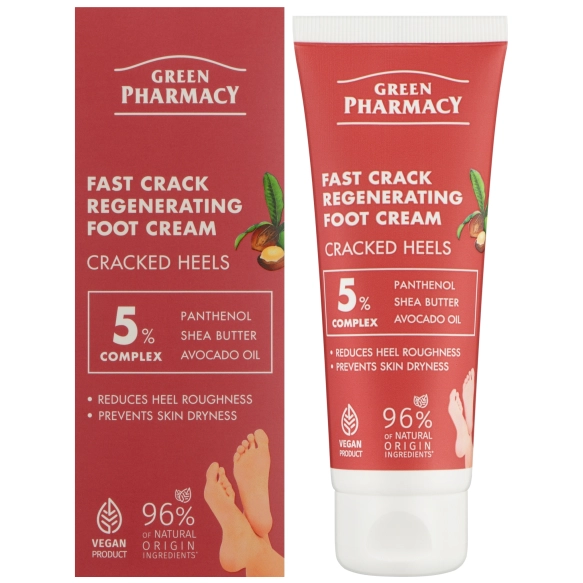 Krem do Stóp o Szybkim Działaniu Regenerującym na Pękającą Skórę, Green Pharmacy, 75ml