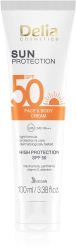 DELIA SUN PROTECT.Krem d/twarzy i ciała SPF50 100&