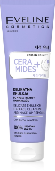 EVELINE Korean Rituals Ceramides Delikatna emulsja do mycia twarzy i demakijażu 140 ml