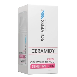 SOLVERX Sensitive Skin Krem odżywczy na noc z ceramidami 50 ml
