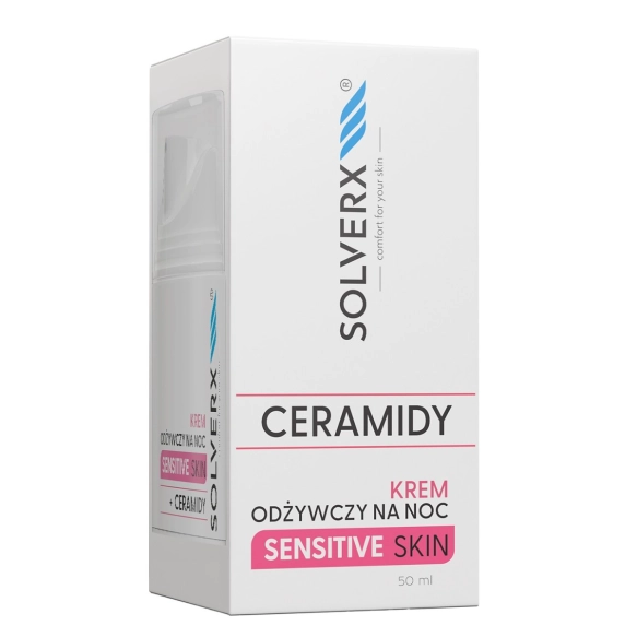 SOLVERX Sensitive Skin Krem odżywczy na noc z ceramidami 50 ml