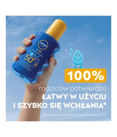 Nivea Sun Kids Spray ochronny dla dzieci Protect&amp;Care 5in1 SPF50+ 200ml