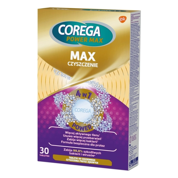 GSK COREGA MAX CZYSZCZENIE TABLETKI 30 SZT&