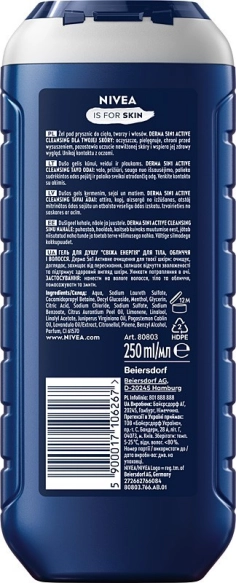 NIVEA MEN Energy Żel pod prysznic dla mężczyzn 3w1, 250 ml