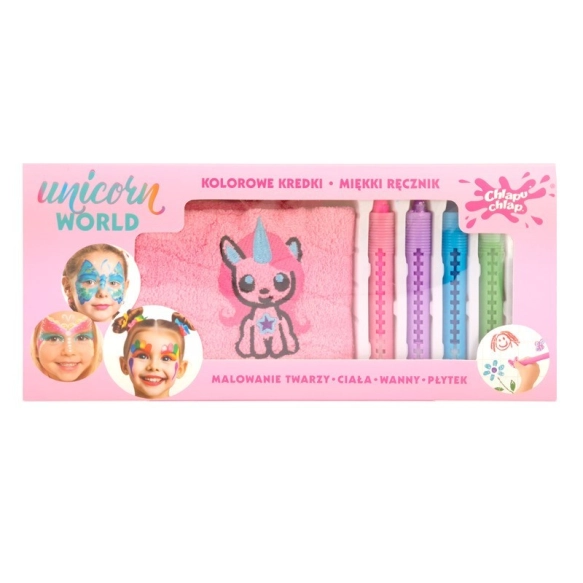 CHLAPU CHLAP KREDKI d/malow. TWARZY Unicorn+ręczn&