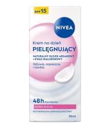 NIVEA 24H Nawilżenia odżywczy krem na dzień cera sucha i wrażliwa SPF15 50 ml