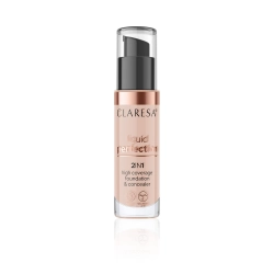 CLARESA Liquid Perfect 2w1 Korektor i podkład kryjący nr 104 NUDE