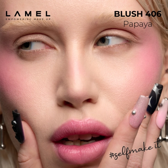 LAMEL Róż do policzków Blush Cheek Colour nr 406 Pitaya