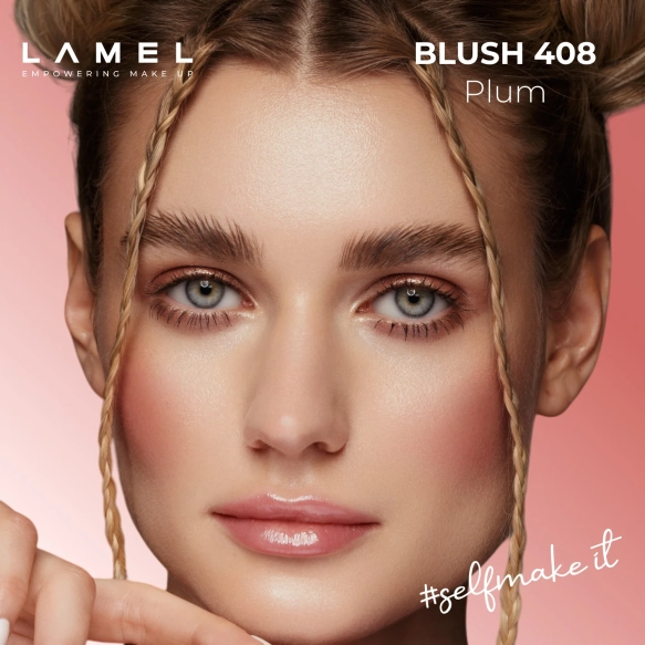 LAMEL Róż do policzków Blush Cheek Colour nr 408 Plum