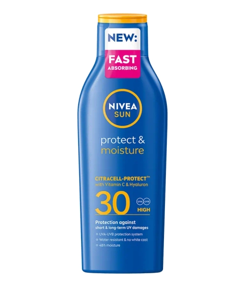 NIVEA SUN Protect &amp; Moisture Nawilżający balsam do opalania SPF30 200 ml