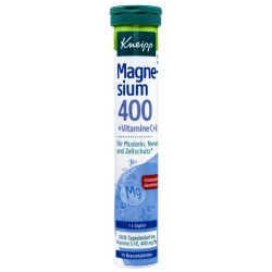 Magnesium 400 + Vitamine C+E , Tabletki musujące Kneipp, 15 sztuk