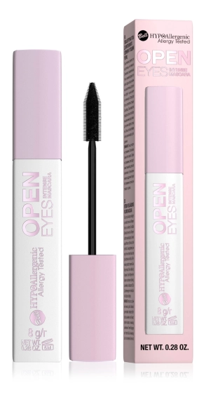 Bell Hypoallergenic Tusz do rzęs Open Eyes Intense - wydłużająco-pogrubiający  8g