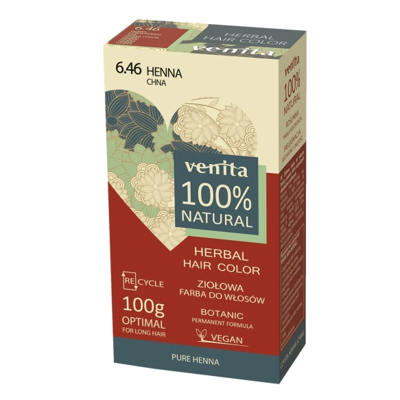 VENITA Herbal Hair Color Ziołowa farba do włosów nr 6.46 chna 100 g