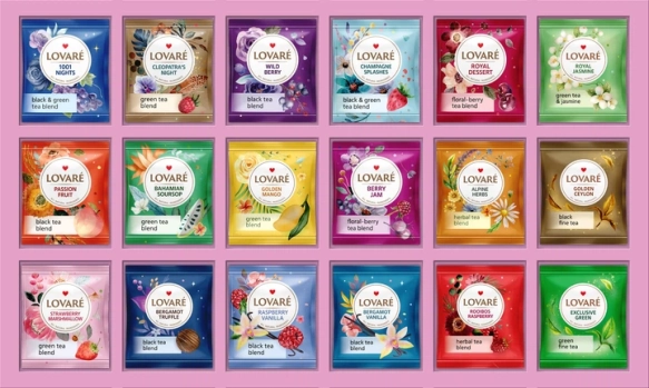 Zestaw herbat "Great Partea Collection" Lovare (18 smaków 90 kopert)