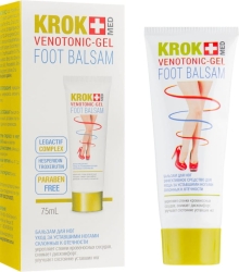Krok Med Venotonic Gel-Balm for Relaxing Tired and Swollen Legs, 75 ml