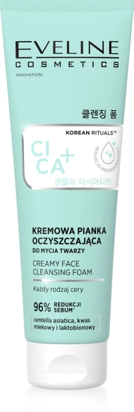 EVELINE Korean Rituals Cica Pianka do mycia twarzy 125 ml