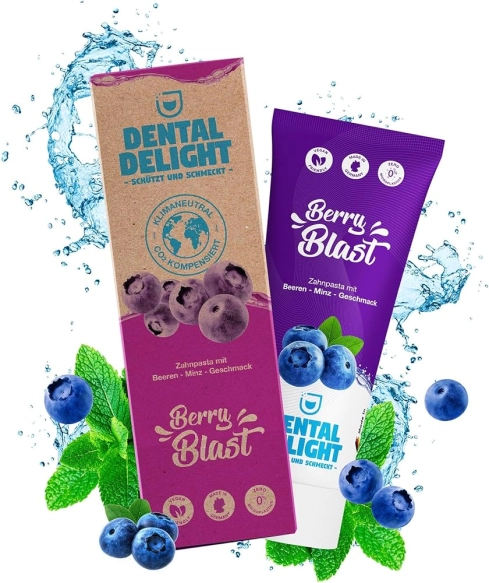 Blueberry Toothpaste, Dental Delight Berry Blast, 75ml