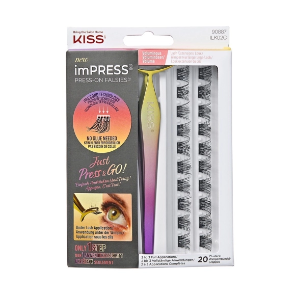 KISS ImPress Kępki sztucznych rzęs samoprzylepnych Lash Kit 02 - 20 kępek