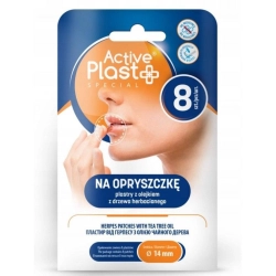 ActivePlast Plastry na Opryszczkę z Olejkiem z Drzewa Herbacianego 8 szt.