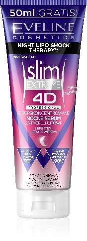 Eveline 4D slim EXTREME Superskoncentrowane Nocne Serum antycellulitowe  250ml