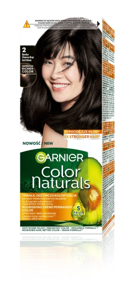 GARNIER Color Naturals Farba  nr 2 Bardzo Ciemny Brąz