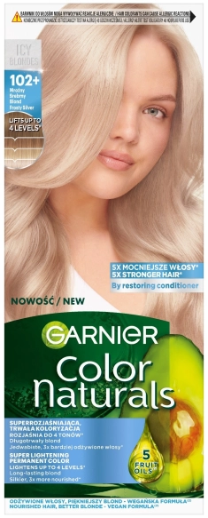 GARNIER Color Naturals Creme Farba do  włosów nr. 102+ Mroźny Srebrny blond 112ml