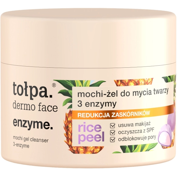 TOŁPA Dermo Face Enzymy Mochi - żel do mycia twarzy 3 enzymy Rice Peel 110 g