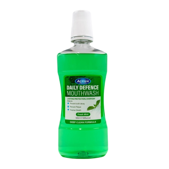 BEAUTY FORMULAS Daily Defence Płyn do płukania jamy ustnej Świeża Mięta 500 ml