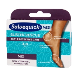 Salvequick Med Blister Rescue Plastry na pęcherze 360 Protective Care - mix 1op.-6szt(3+3)
