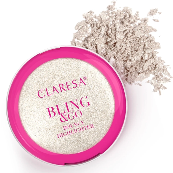 CLARESA Bling &amp; Go Bouncy Highlighter Rozświetlacz w kamieniu 01 Moonstone 8,5 g