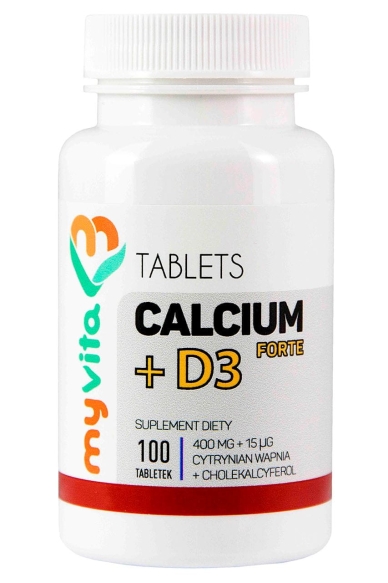 Calcium Citrate + Vitamin D3 Forte, MyVita, Tablets