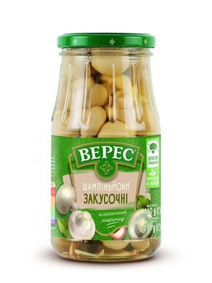 Шампиньоны маринованные, Верес, 425г