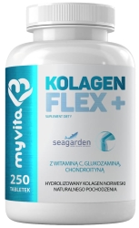 Kolagen FLEX Complex Stawy + Glukozamina + Witamina C + Chondroityna, MyVita, 250 tabletek