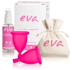 Kubeczki menstruacyjne Eva (różowe) 2szt rozmiar S i M, Dulac