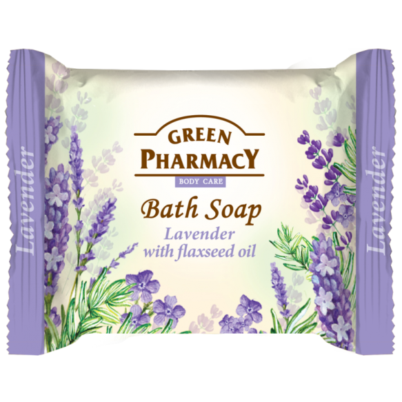 Lavender Bath Soap with Flaxseed Oil, Green Pharmacy, 100 g