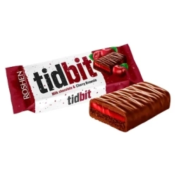 Tid-Bit Cherry Brownie Wiśniowy, Roshen, 50g
