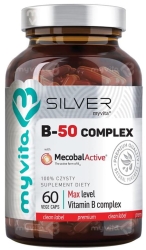 Vitamin B-50 B-Complex MAX – SILVER PURE, Myvita
