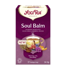 Yogi Tea Soul Balm Organic Tea with Cocoa Husk, Rooibos, Orange, tea bags, 17 x 1,9g