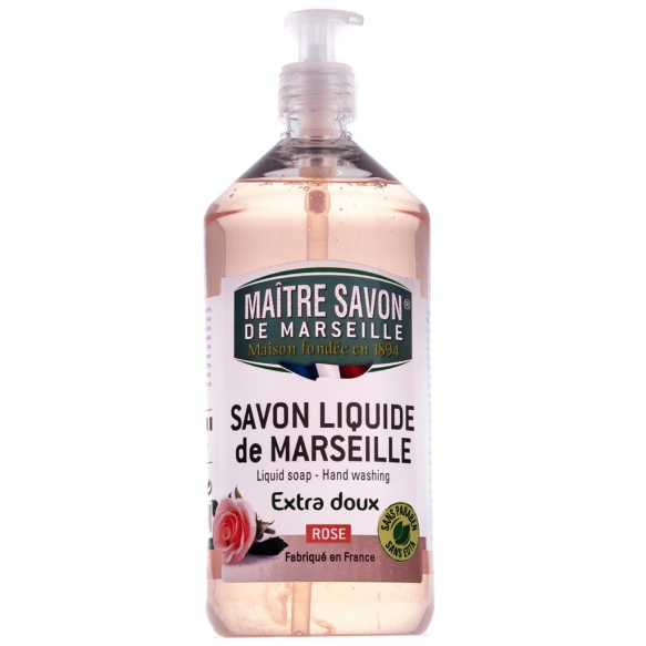 Mydło Marsylskie w płynie, RÓŻA, Maitre Savon de Marseille, 1000ml