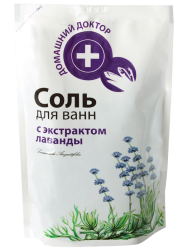 Соль для ванн с экстрактом лаванды, Домашний доктор, 500 г
