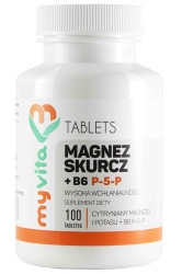 Magnesium Contraction + Vitamin B6 P-5-P, Tablets, MyVita