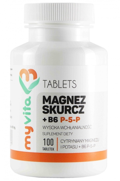 Magnesium Contraction + Vitamin B6 P-5-P, Tablets, MyVita