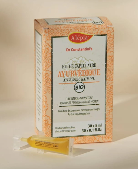 Olej Ayurwedyjski Stymulujący Porost Włosów 30x5ml, Ampułki, Alepia