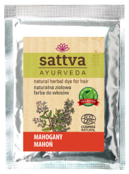 Henna Mahogany, Naturalna Farba do Włosów, Sattva, 10g