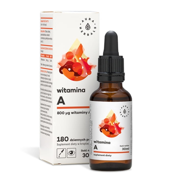 Witamina A Krople, Aura Herbals, 30ml