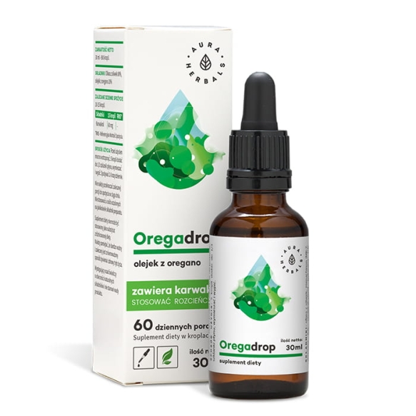 Oregadrop Olejek z Oregano, Krople, Aura Herbals, 30ml