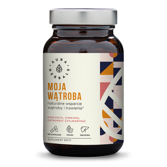 Moja Wątroba: Karczoch + Ostropest + Kurkuma, Aura Herbals, 60 kapsułek