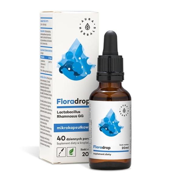 Floradrop, Lactobacillus Rhamnosus GG, Krople, Aura Herbals, 20ml