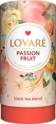 Czarna herbata z owocami i kwiatami Lovare Passion Fruit, 80g